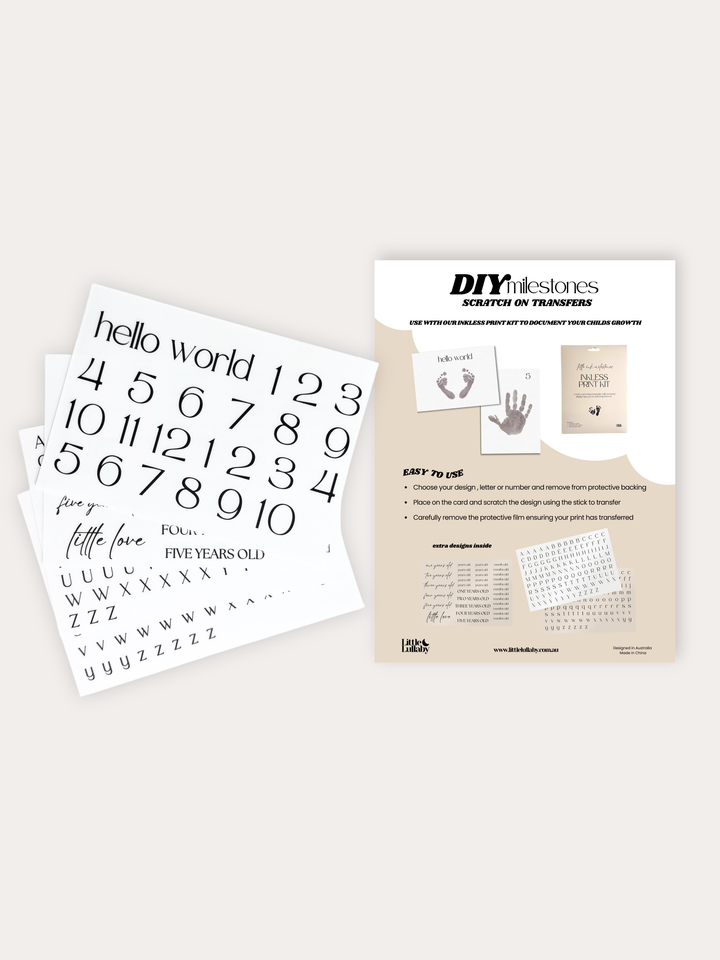 DIY Milestones | scratch on transfers