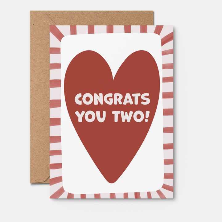 Congrats You Two card | Wedding Card | Engagement Card