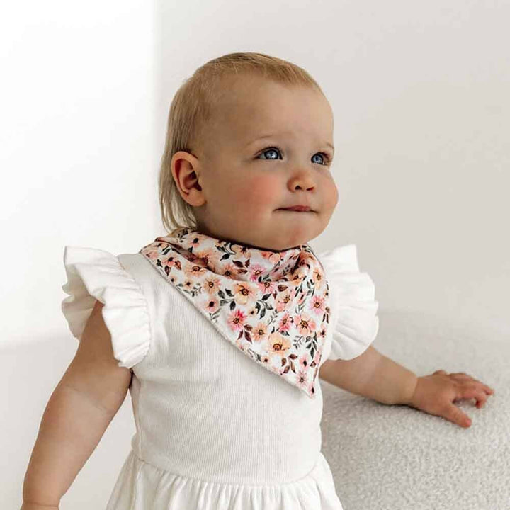 Spring Floral Organic Dribble Bib