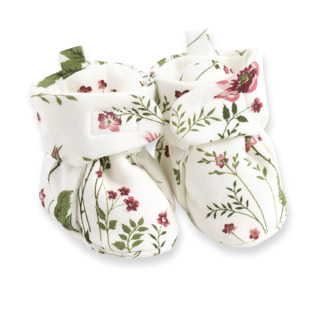 Baby Girl's Pretty Petals Cotton Booties