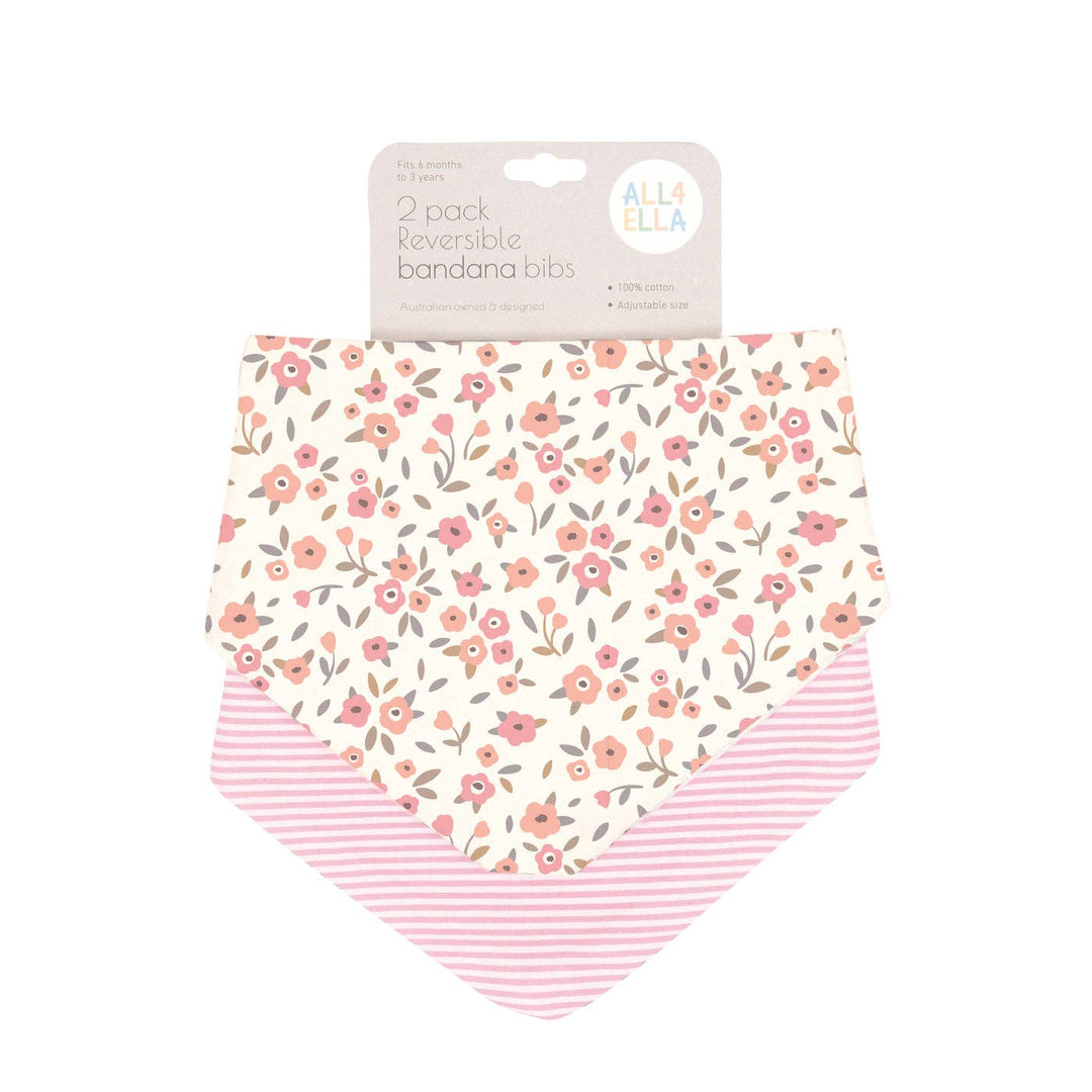 Bandana Bibs 2pk - Floral Bouquet