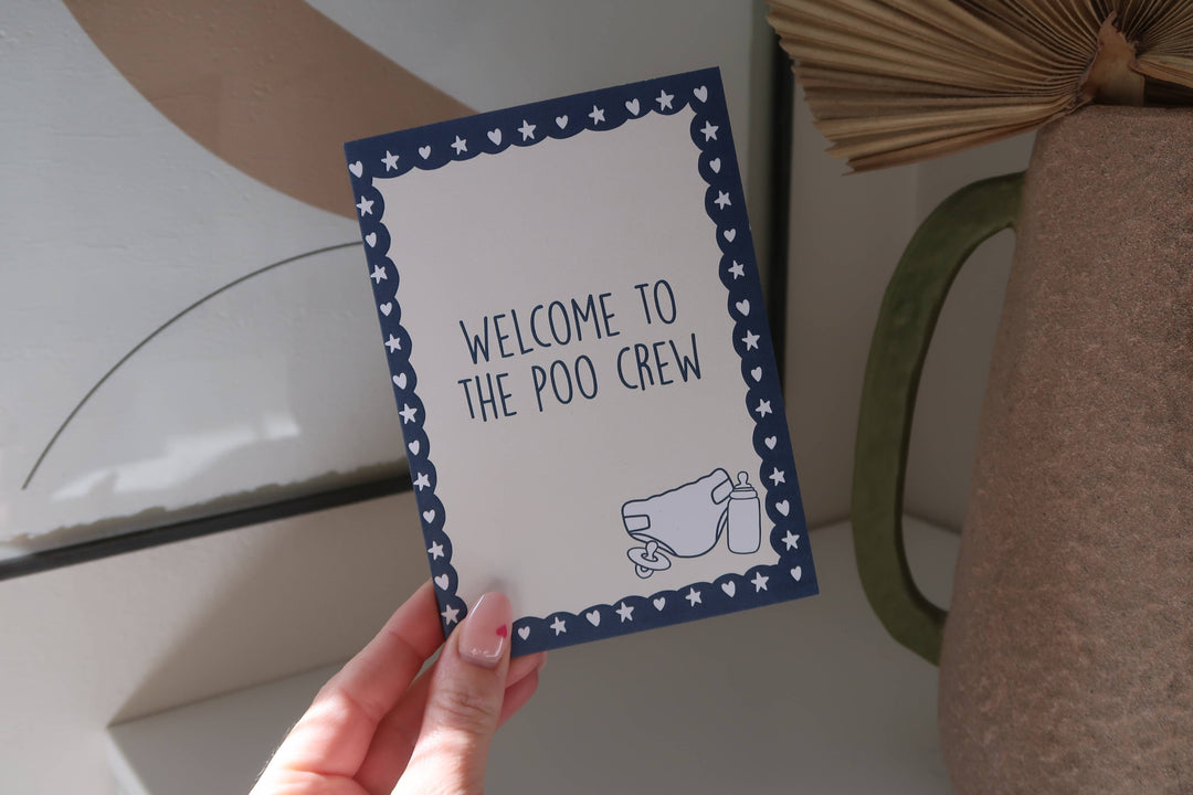 Poo Crew | Newborn Card | Baby Shower Card | Card For Baby
