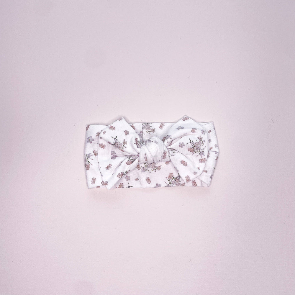 Bamboo/Organic Cotton Printed Headband - Vanilla Bouquet