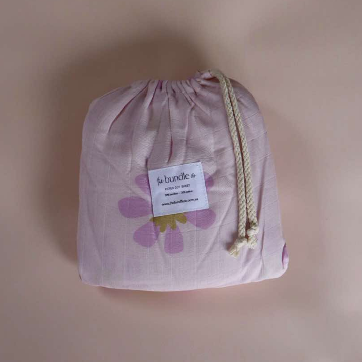 Posy Fitted Cot Sheet - 70% Bamboo + 30% Cotton