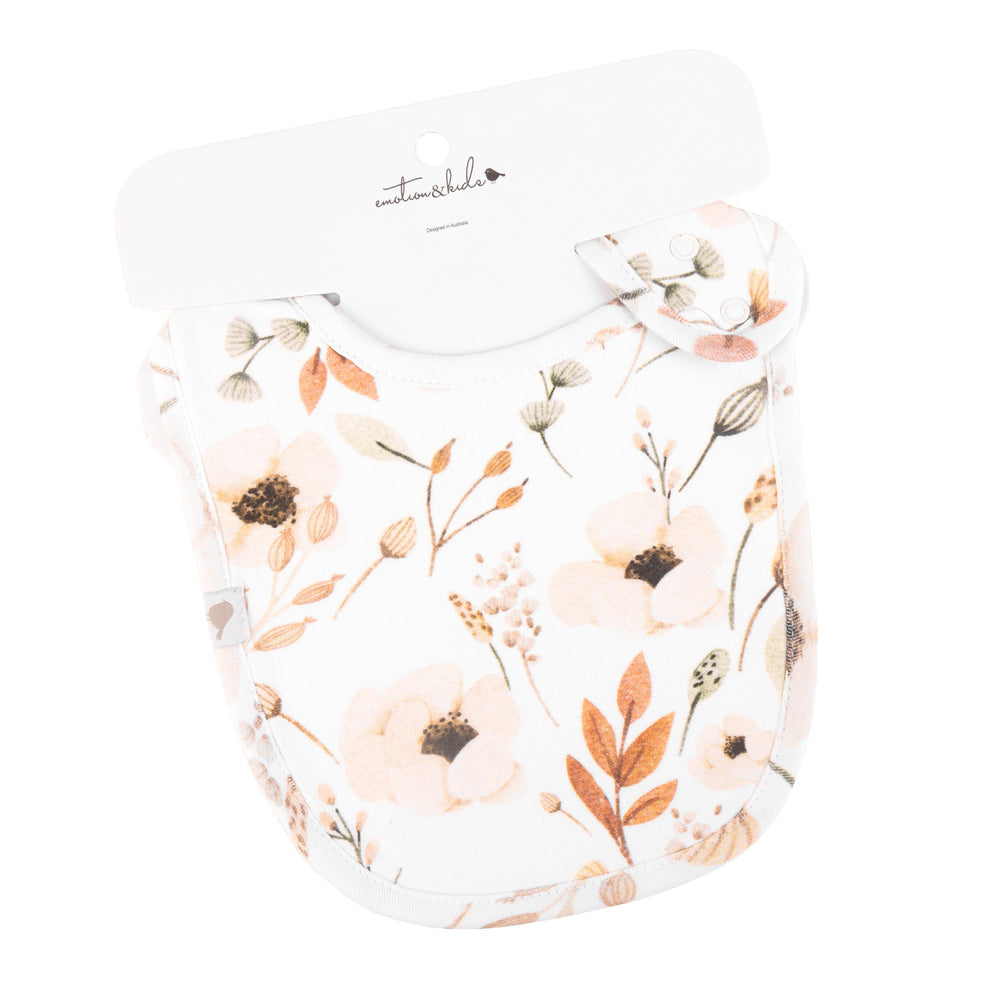 BOHO FLORAL ORGANIC COTTON BIB