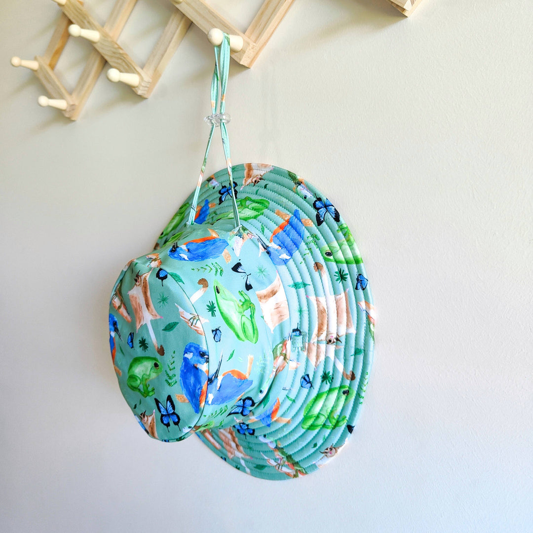 REVERSIBLE SWIM HAT ~ FOREST