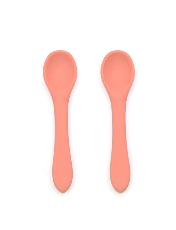 2-Pack Food Grade Silicone Baby Spoons in 6 Colors