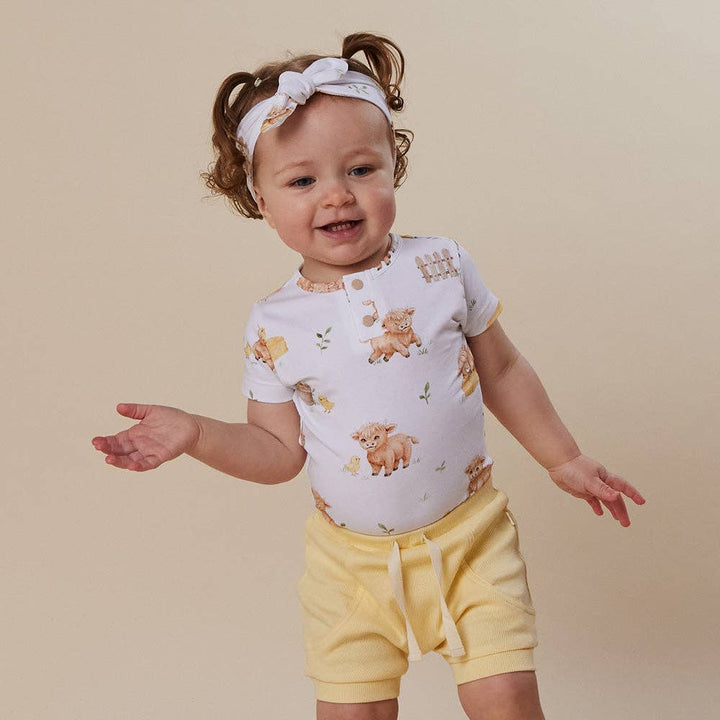 Highland Cows Short Sleeve Organic Bodysuit
