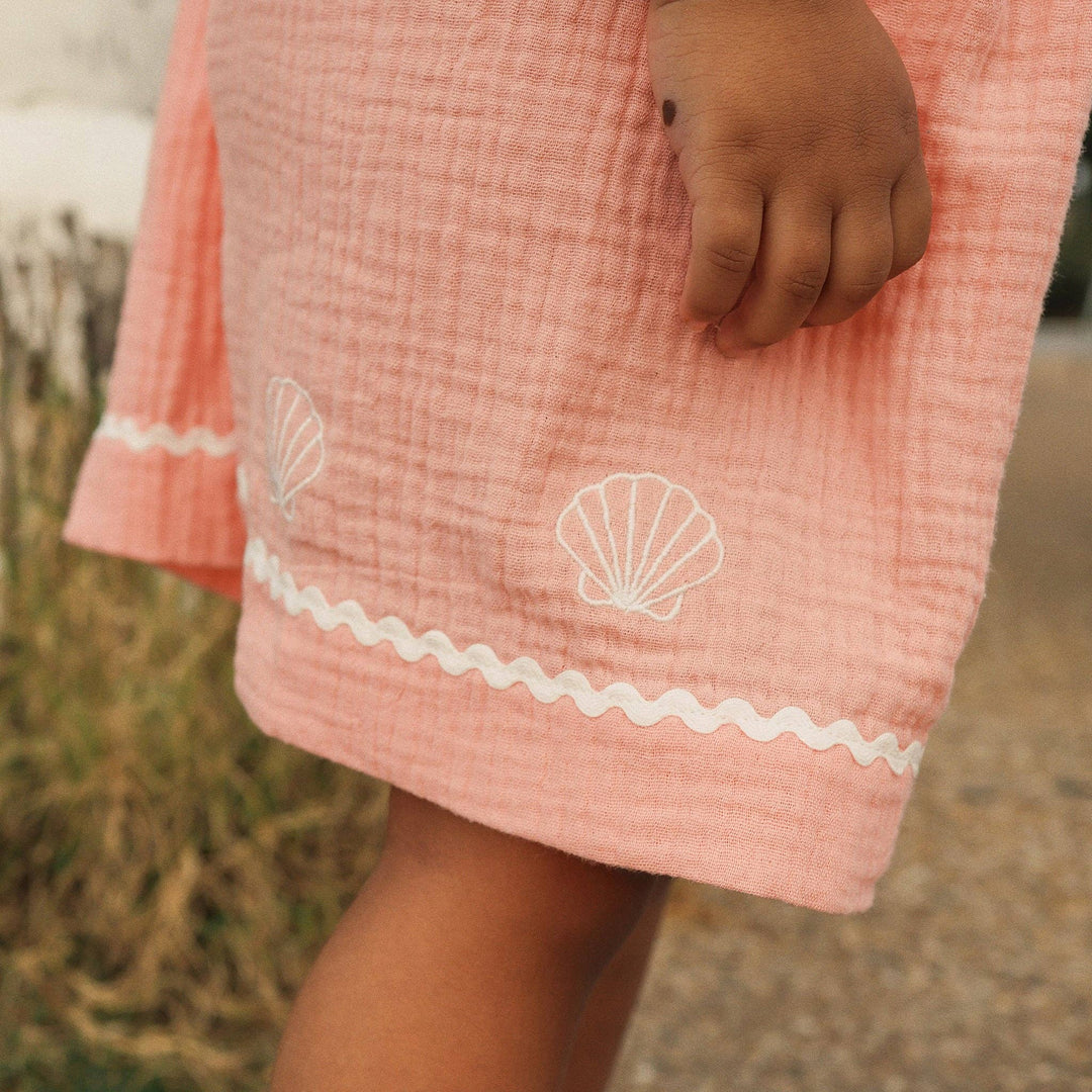 Embroidered Dress - Hibiscus