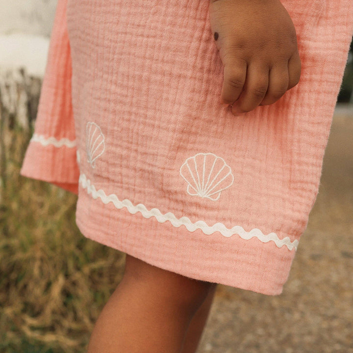 Embroidered Dress - Hibiscus