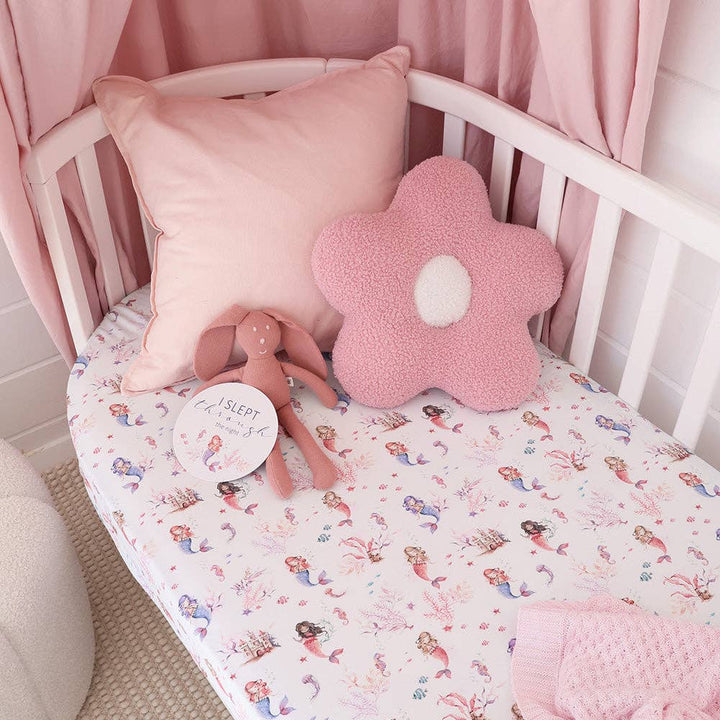 Mermaid Organic Fitted Cot Sheet
