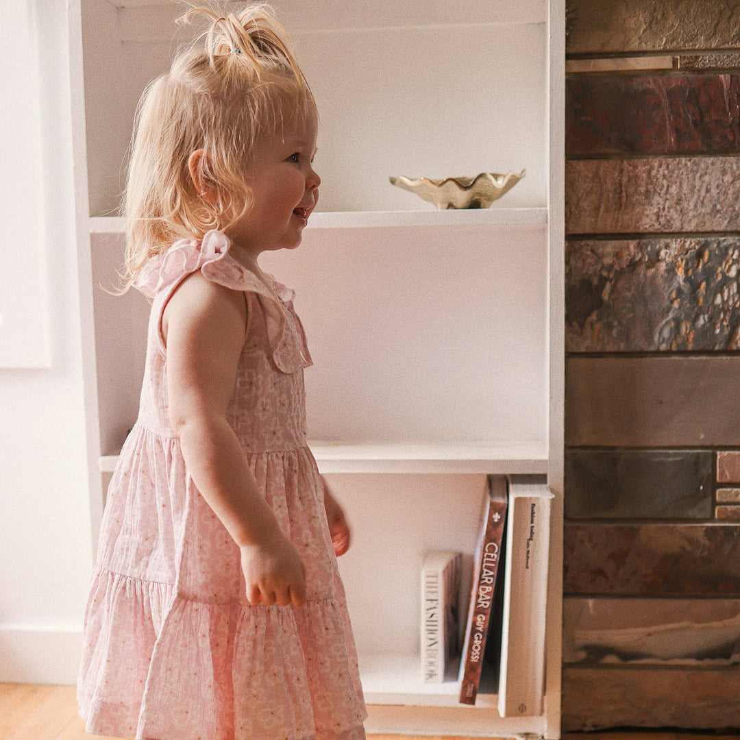 Print Tiered Dress - Frangipani