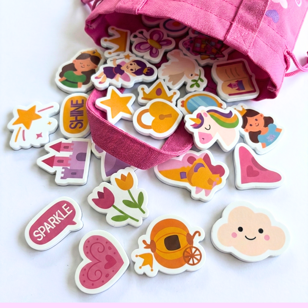 Princess Magnet Set | Fairy Tale Magnetic Play Pieces for Kids