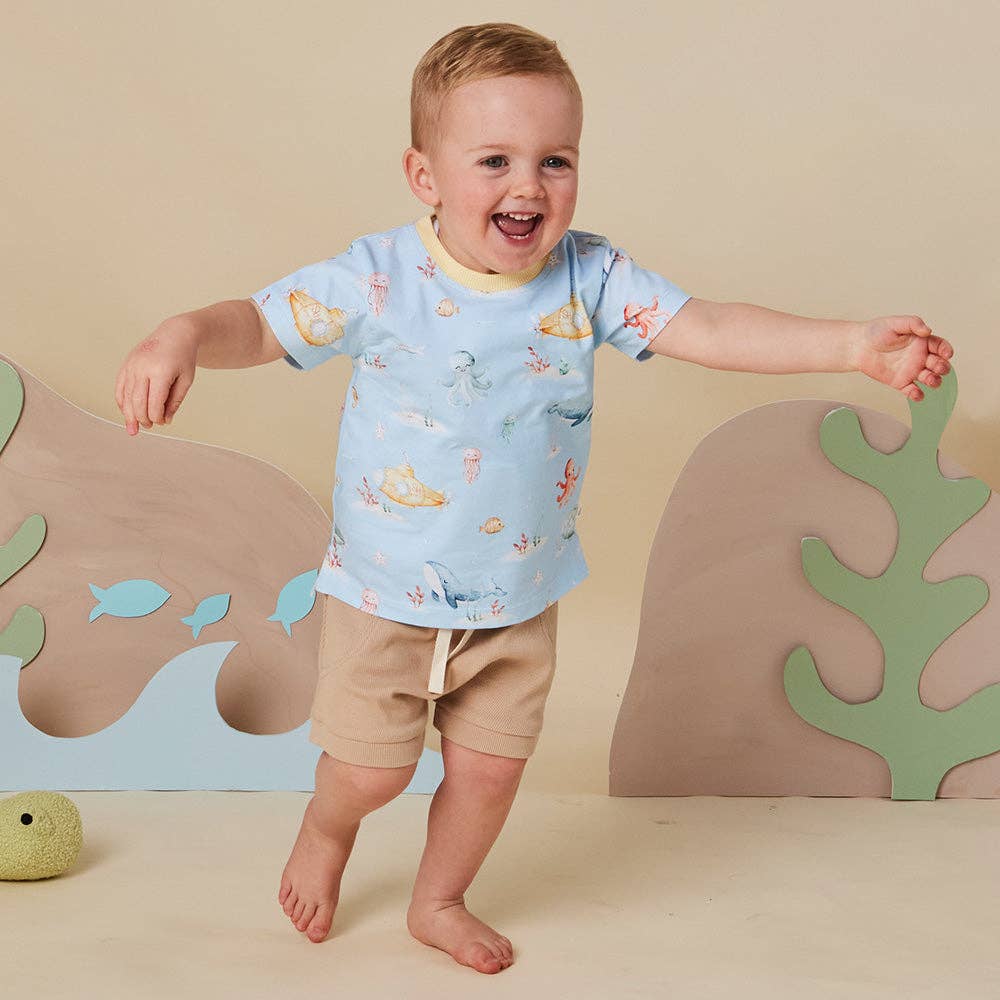 Blue Little Subs Organic Short Sleeve T-Shirt