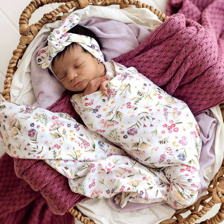 Gracie Organic Jersey Wrap & Topknot Set