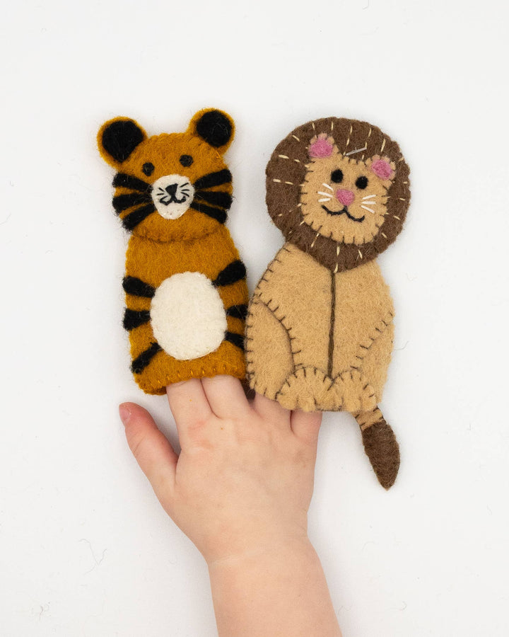 Finger Puppet - Tiger and Lion (Jungle / Safari Animals) 