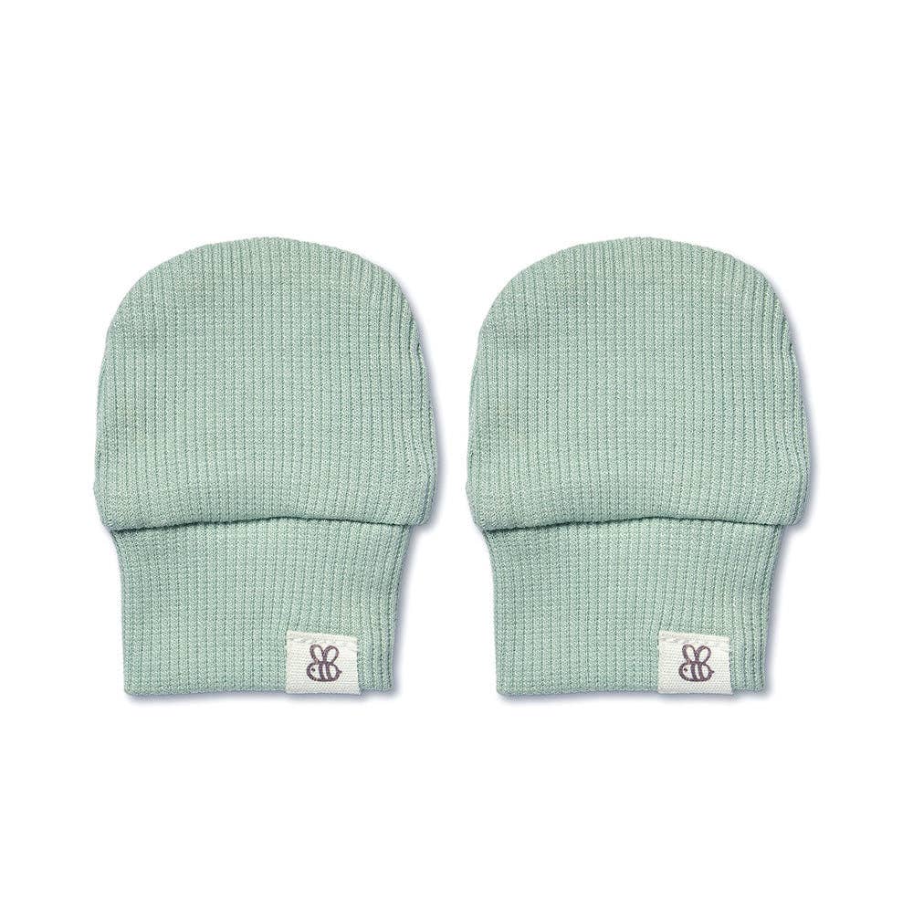 Sage Organic Cotton Rib Mittens