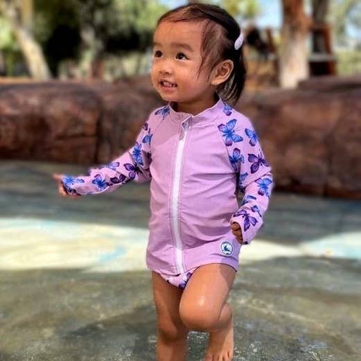 LONG SLEEVE RASHIE ~ BUTTERFLIES