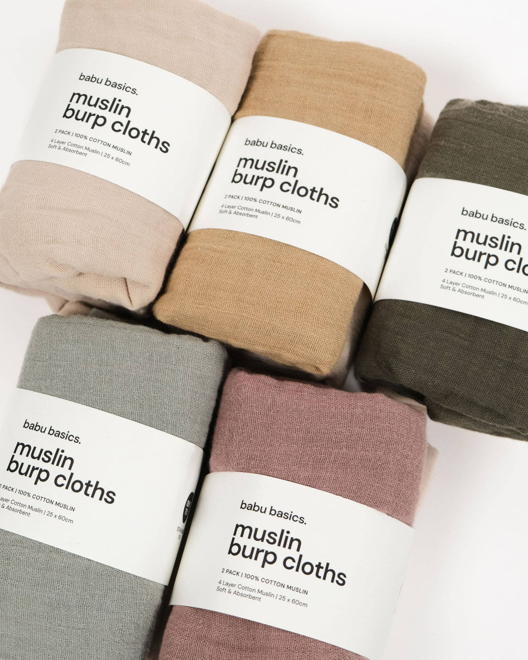 Muslin Burp Cloth Set (2 pack) - Sage