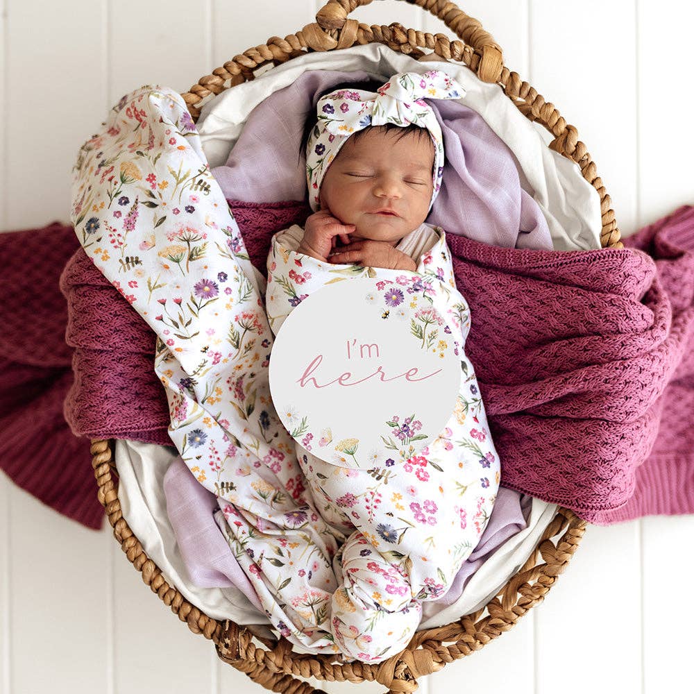 Gracie Organic Jersey Wrap & Topknot Set