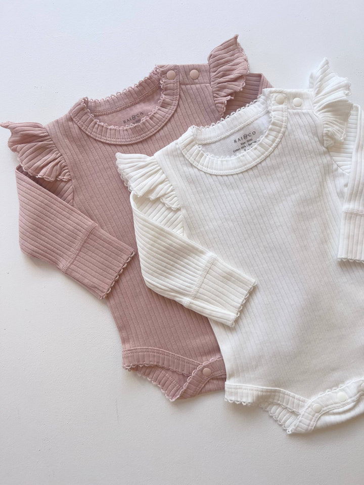 Frill Basic Long Sleeve Bodysuit