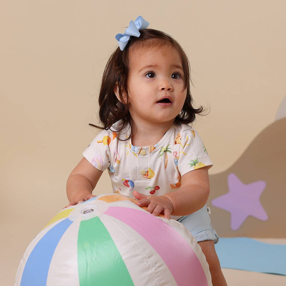 Beach Fun Short Sleeve Organic Bodysuit