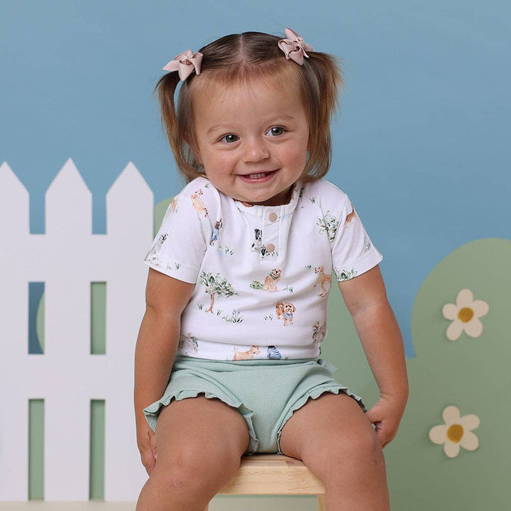 Dog Park Short Sleeve Organic Bodysuit