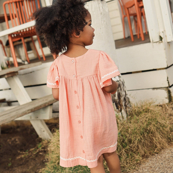 Embroidered Dress - Hibiscus