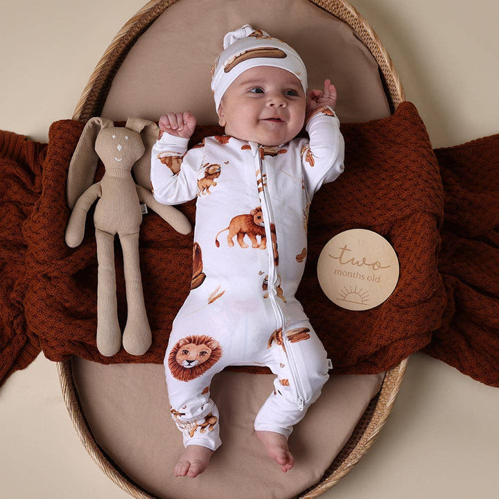 Lion Onesie Organic Snugglesuit Convertible Romper