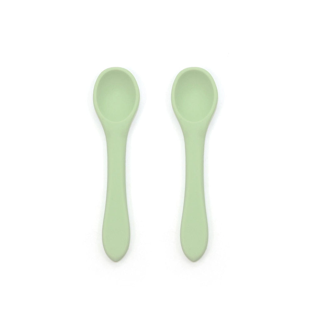 2-Pack Food Grade Silicone Baby Spoons in 6 Colors
