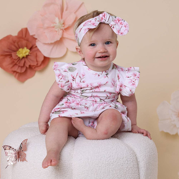 Cherry Blossom Short Sleeve Organic Dress