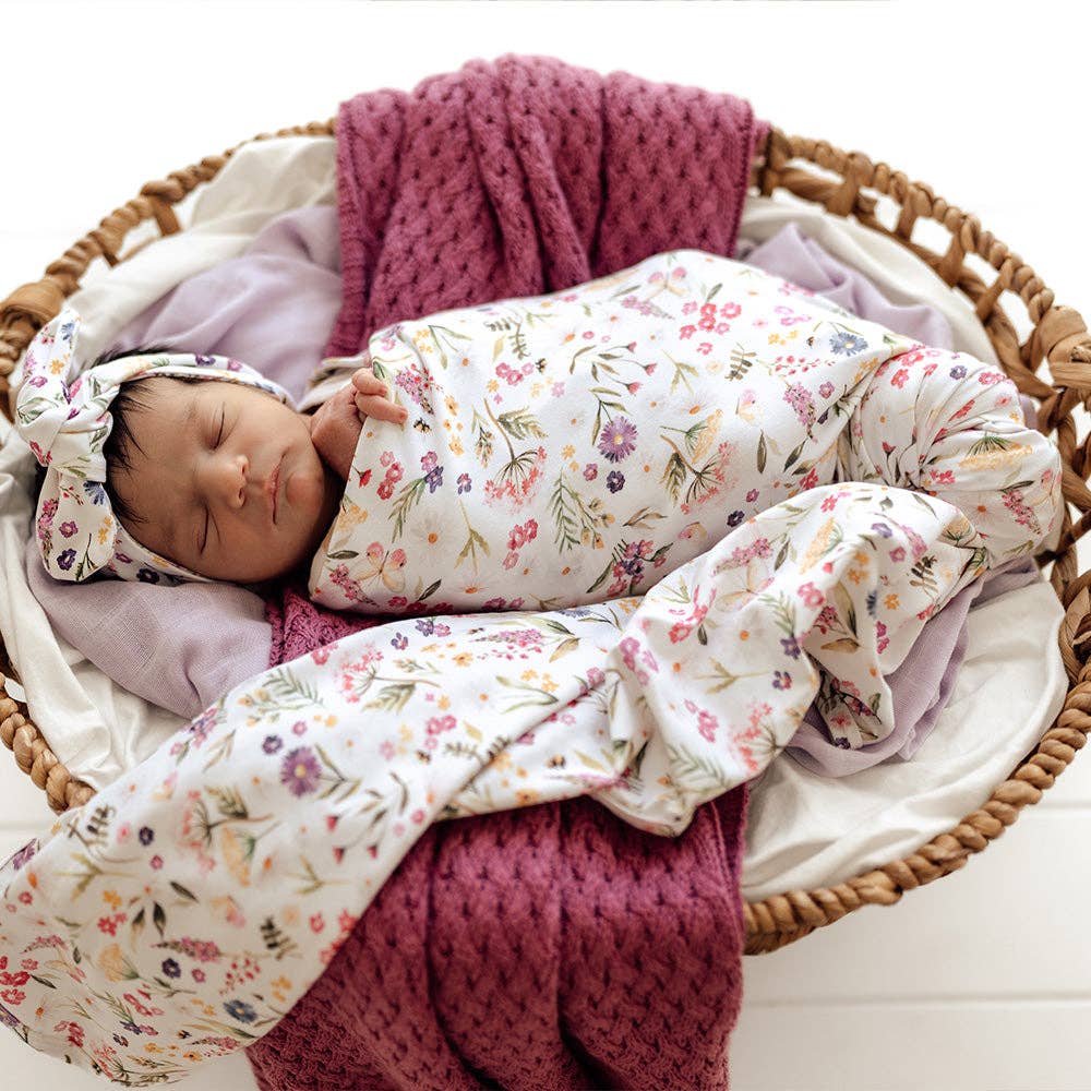 Gracie Organic Jersey Wrap & Topknot Set