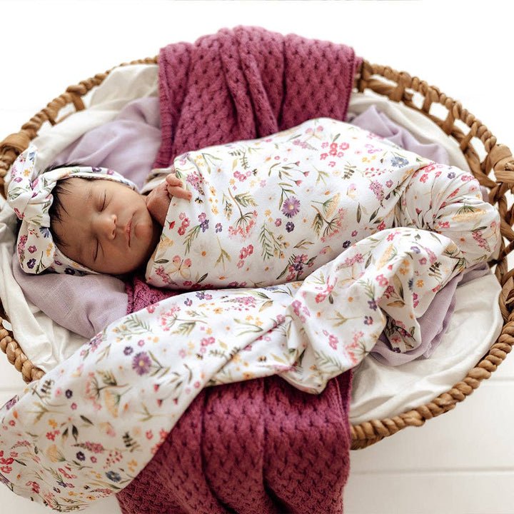 Gracie Organic Jersey Wrap & Topknot Set
