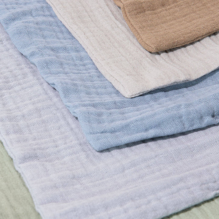 Organic Muslin Baby Wash Cloths - Earth and Sky 5 Pack