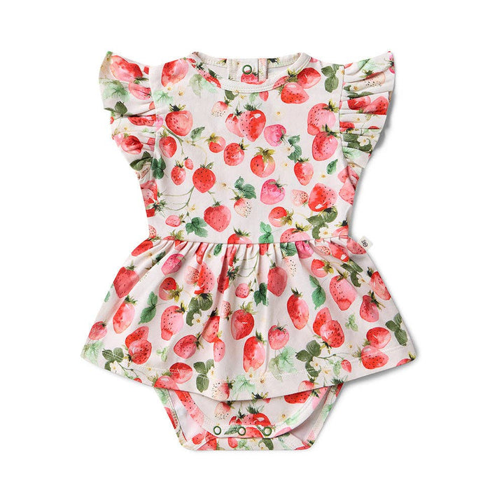 Strawberry Short Sleeve Organic Dress