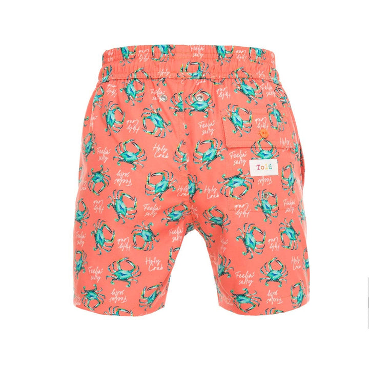 Orange Crabs Boy's Swim Shorts