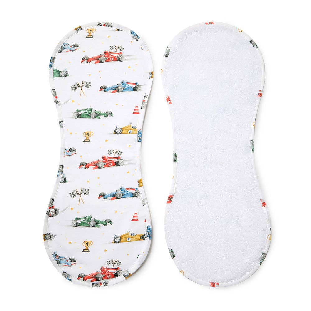 Little Racers Organic Cotton Burp Cloth