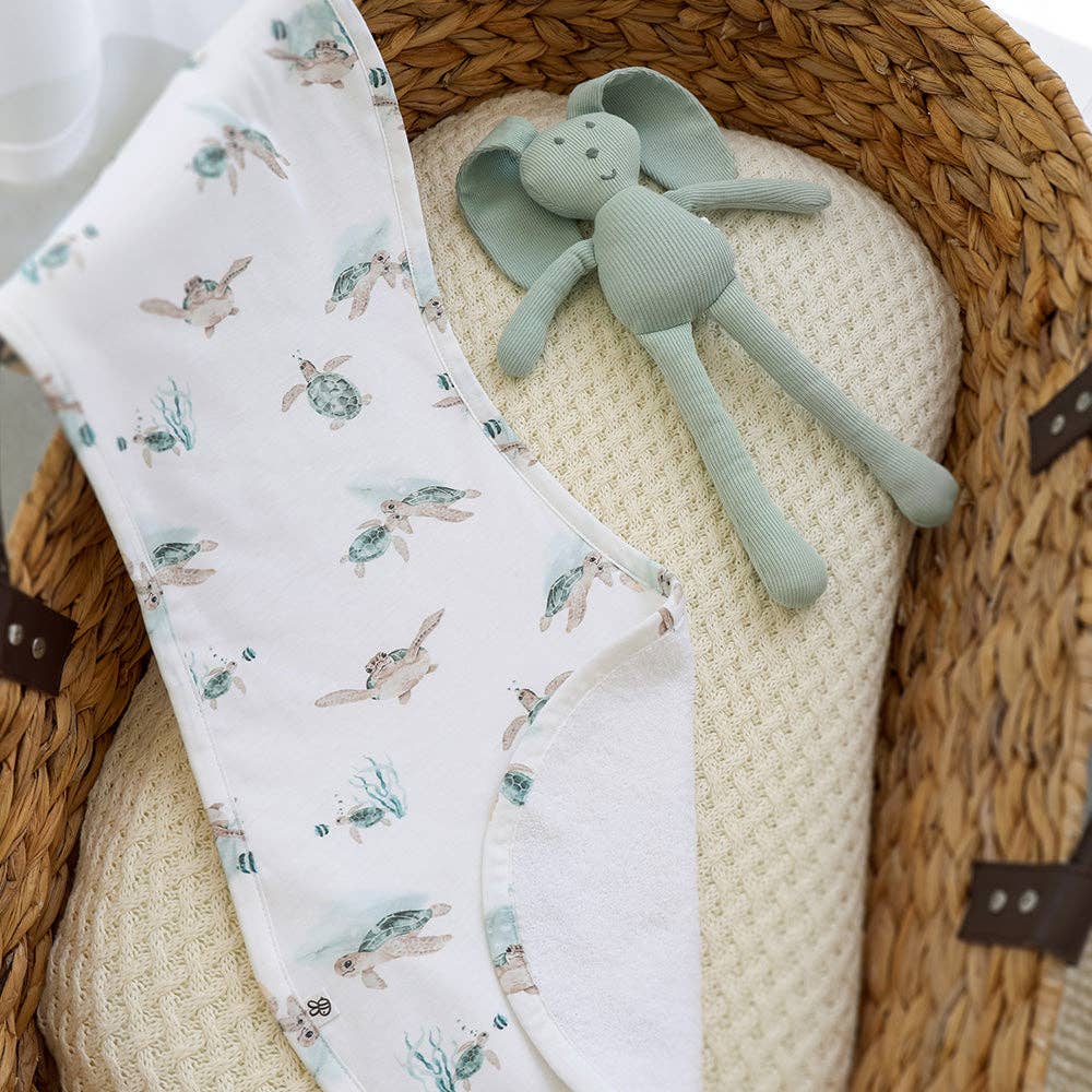 Turtle Organic Cotton Burp Cloth