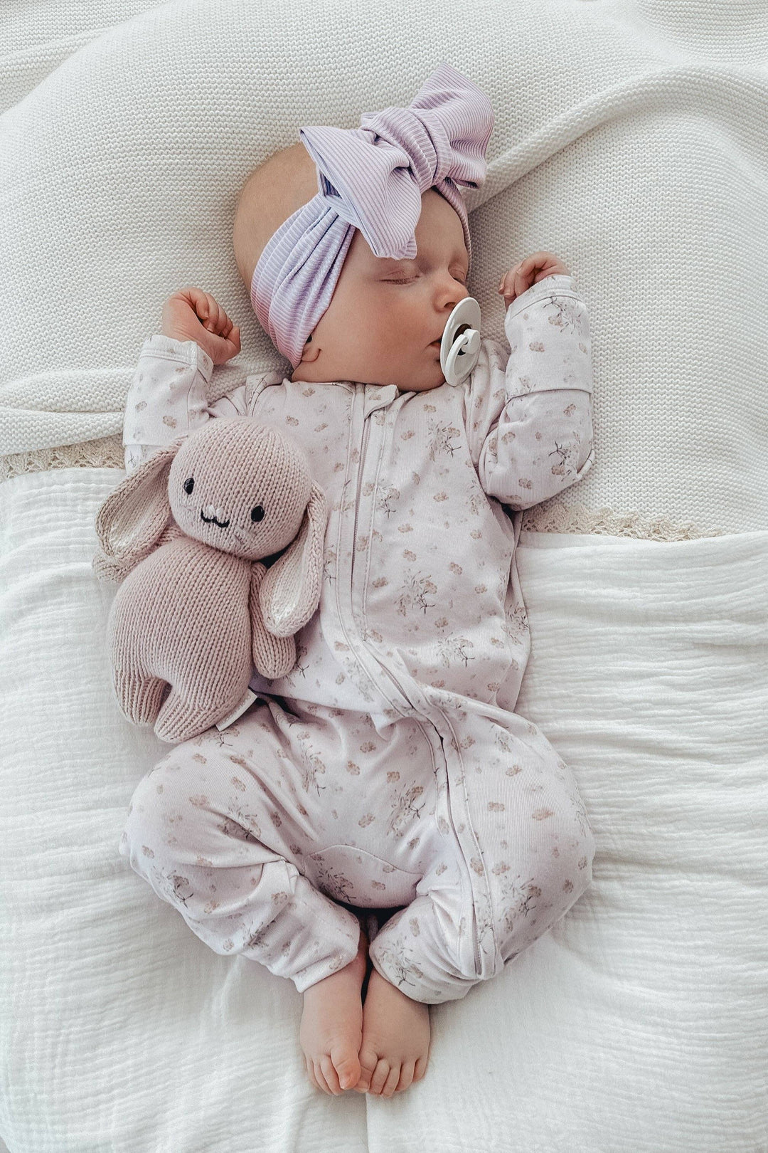 Bamboo/Organic Cotton Florence Onesie - Lilac Bouquet