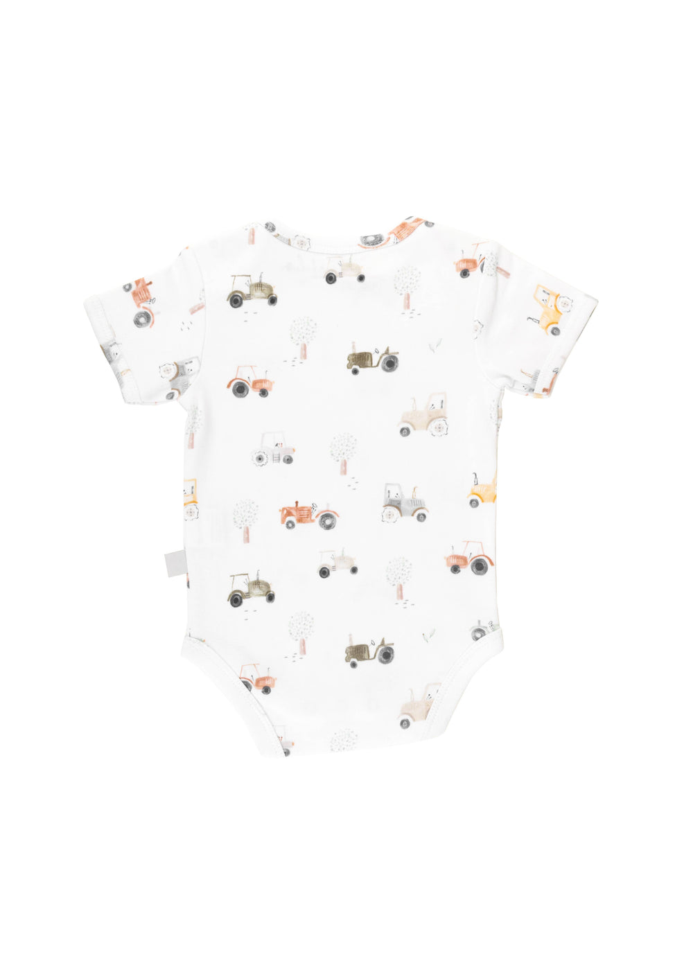 TRACTOR ORGANIC COTTON SHORT SLEEVE BABY BODYSUIT