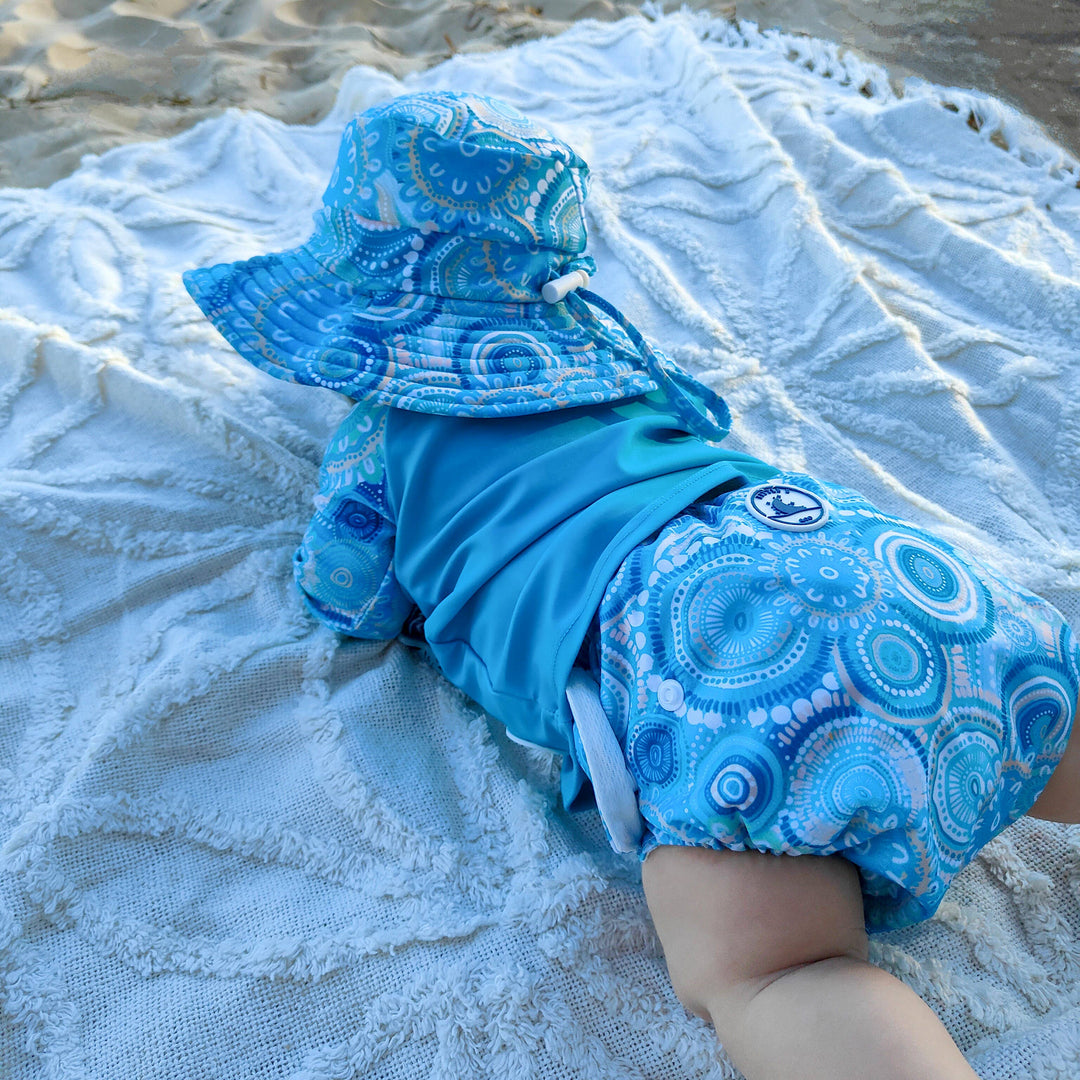 REVERSIBLE SWIM HAT ~ CALLED HOME TO THE OCEAN