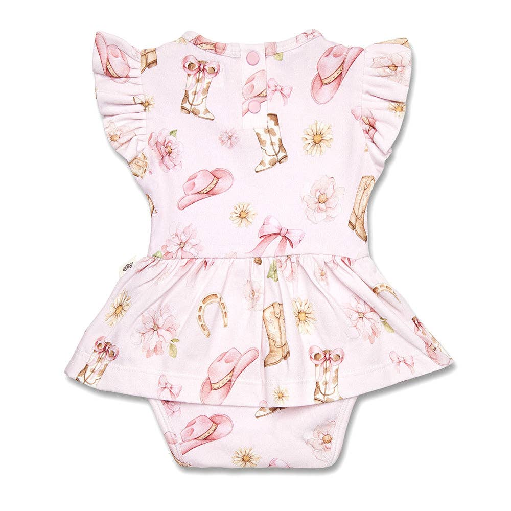 Boots & Bows Short Sleeve Organic Dress