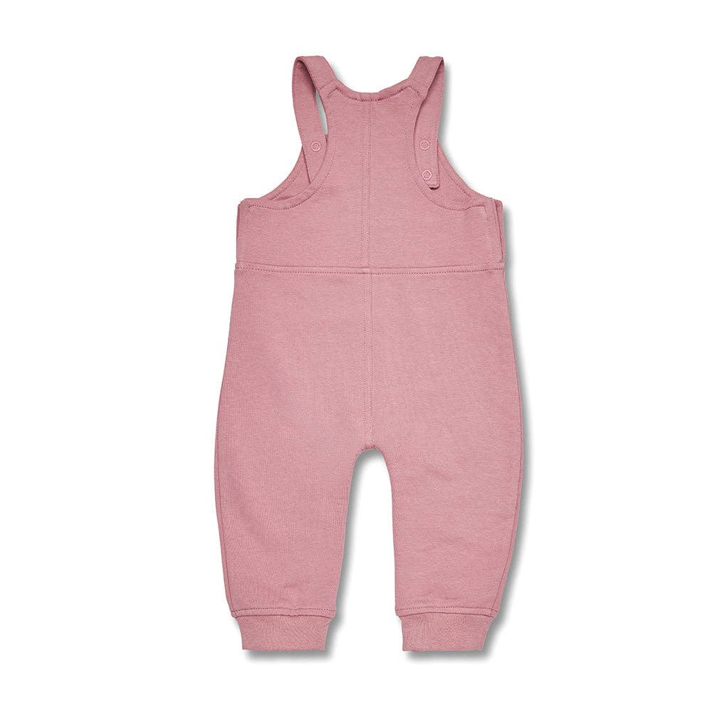 Jewel Pink Organic Joey Overalls