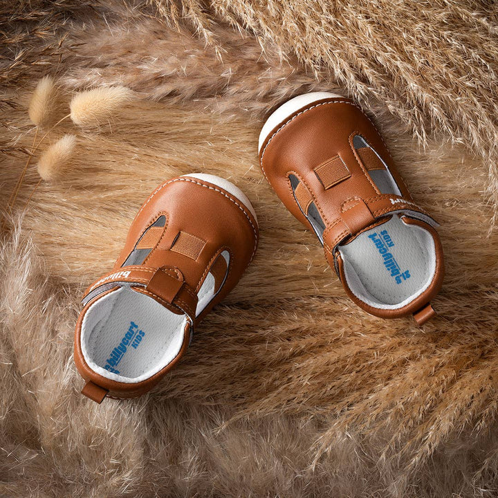 LONDON WIDE tan baby and toddler sandals