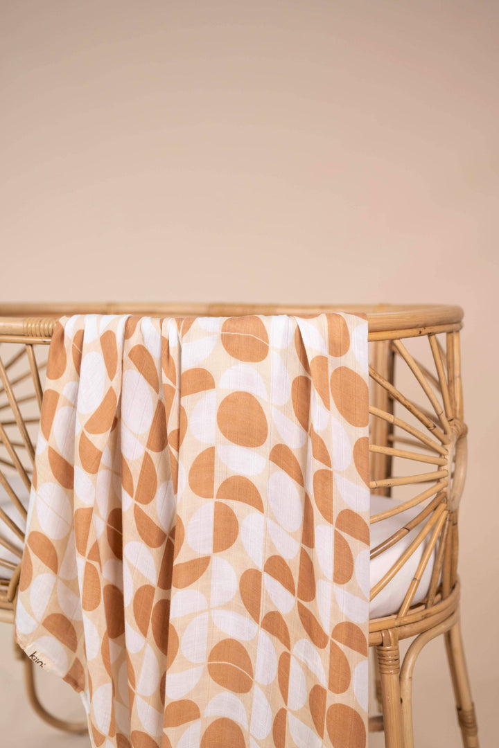 Organic Muslin Swaddle - Pebble