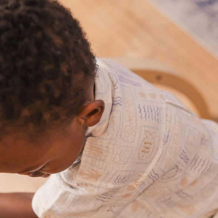 Woven Printed Short Sleeve Shirt - Salty Shores