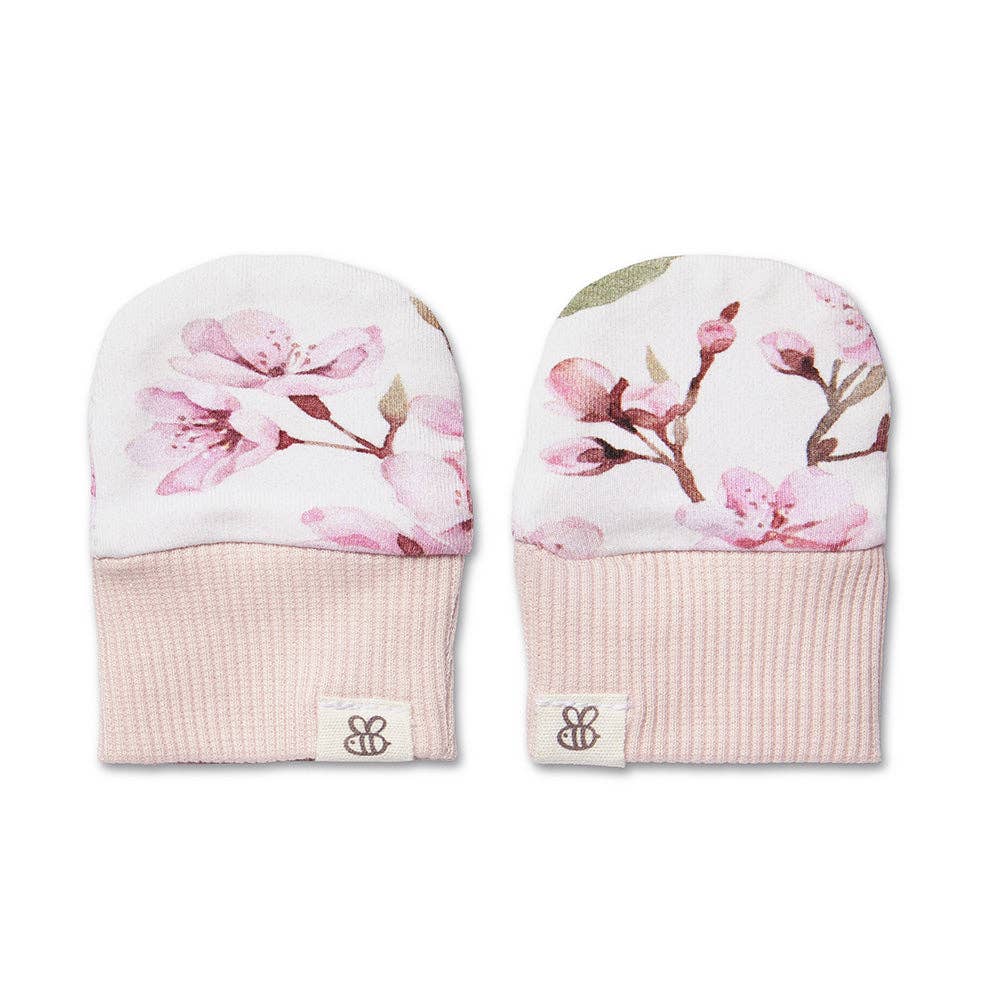 Cherry Blossom Organic Cotton Mittens