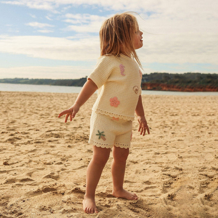 Crochet Short - Coconut