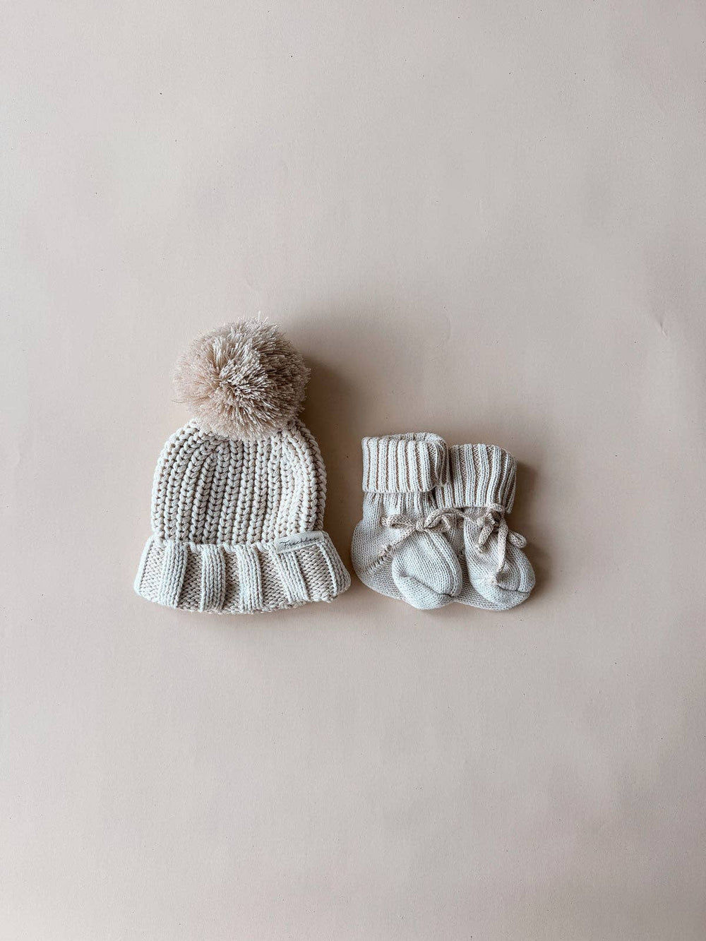 Chunky Cotton Baby Beanie | Oat