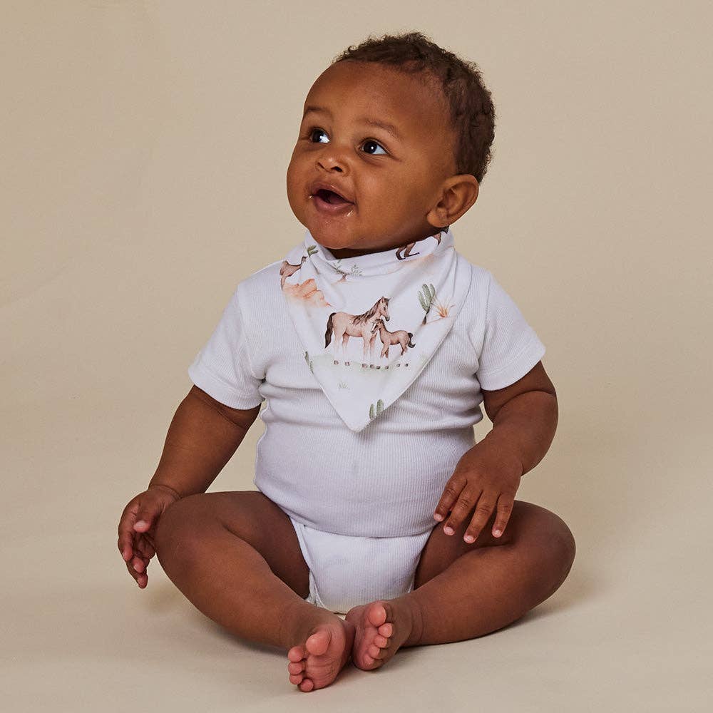Wild Horses Organic Dribble Bib